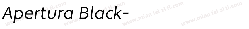 Apertura Black字体转换
